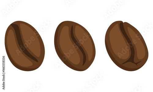 Coffee beans set icon. coffee bean isolated set on white background.