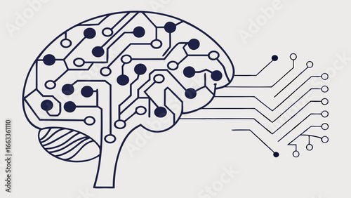 Digital Brain with Circuitry Design.