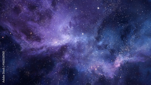 Vibrant cosmic landscape showcasing colorful nebulae and twinkling stars in deep space