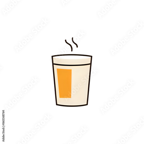 Warm Beverage in Paper Cup: Cozy Drink Illustration
