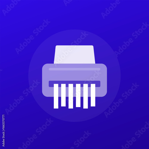 paper shredder icon, transparent design