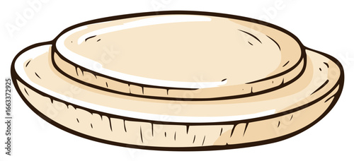 Cartoon illustration of an oyster shell