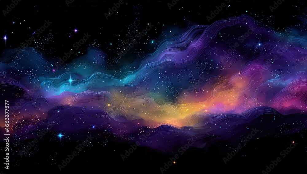 Obraz premium Abstract Colorful Space Background