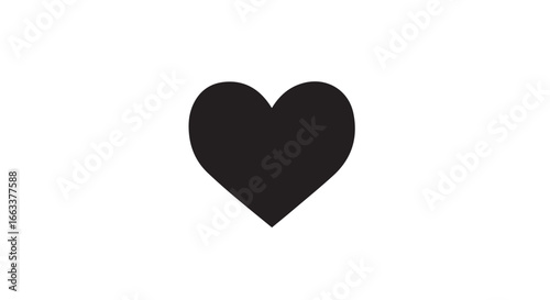 Romantic heart design with elegant typography and color accents