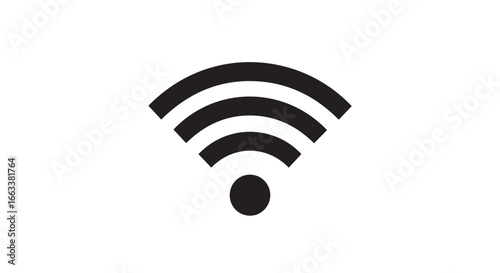 Modern wi fi signal icon with connectivity and network elements