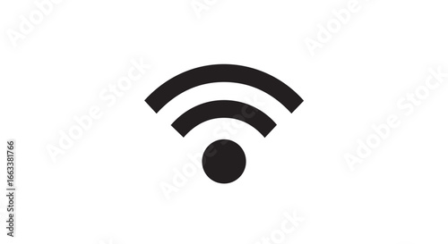 Modern wi fi signal icon with connectivity and network elements