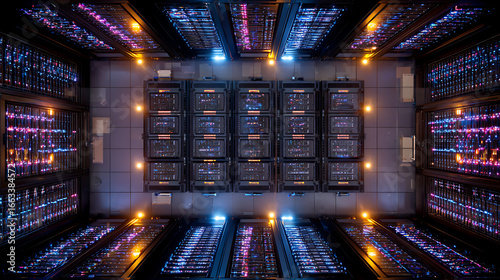  Top view of network servers in a cyber security hub (1)