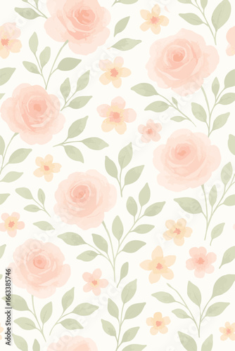 Wallpaper Mural seamless floral pattern Torontodigital.ca