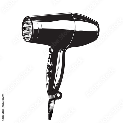 hair dryer isolated on white
