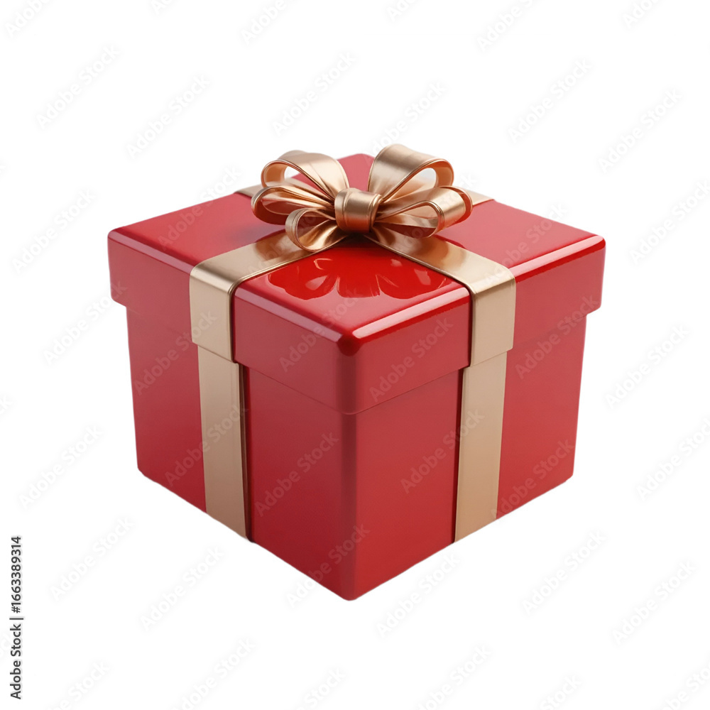 Obraz premium red gift box PNG 