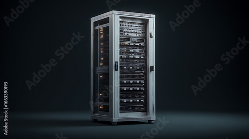  An isolated image of a single network server unit (1)