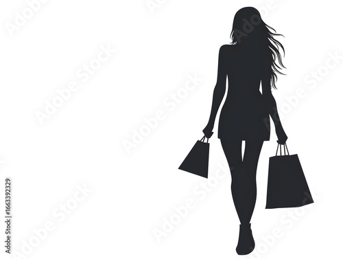shopping woman silhouette
