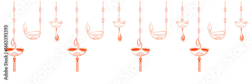 Diwali hanging candle lamp illustration for Diwali day decoration vector 1