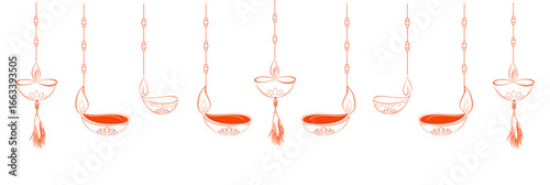 Diwali hanging candle lamp illustration for Diwali day decoration vector 2