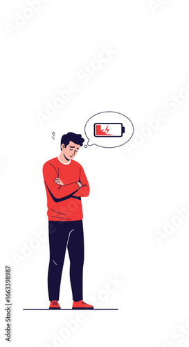 Frustrated man feeling drained and exhausted representing low energy levels
