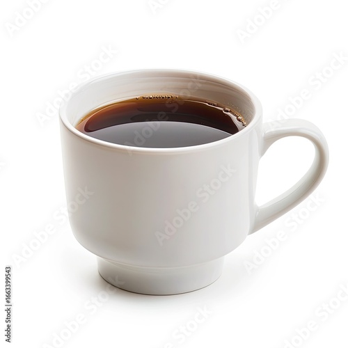 Wallpaper Mural A full cup of dark coffee in a simple white mug Torontodigital.ca