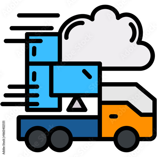 Electronics Shipping lineal color icon