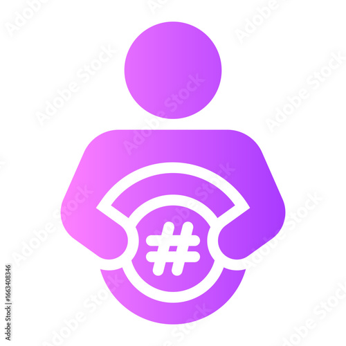 hastag gradient icon