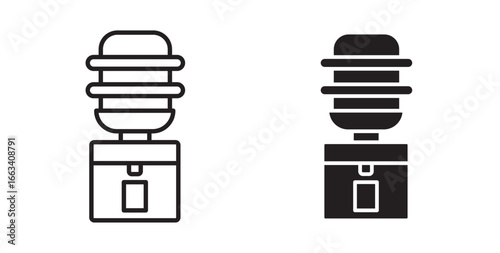 Dispenser icon . Vector illustration with stroke and fill on a white background.