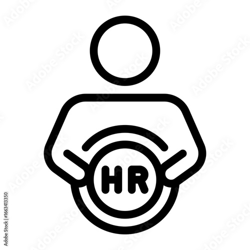 hr manager line icon