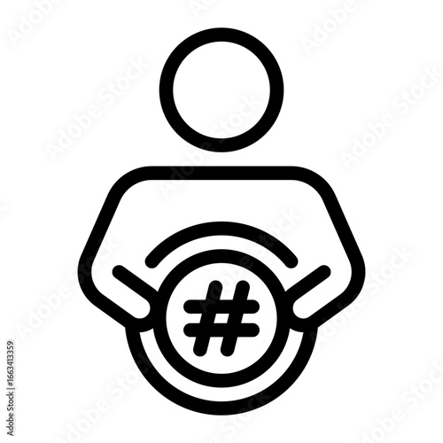 hastag line icon