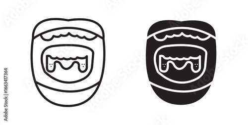 Tonsil icon . Vector illustration with stroke and fill on a white background.