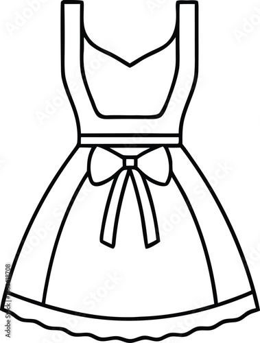dirndl dress icon vector illustration