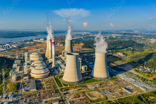Wallpaper Mural Thermal Power Plant at Sunrise Torontodigital.ca