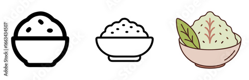 Rice Icon for Farming, Agriculture, Grain, Harvest and Food Production