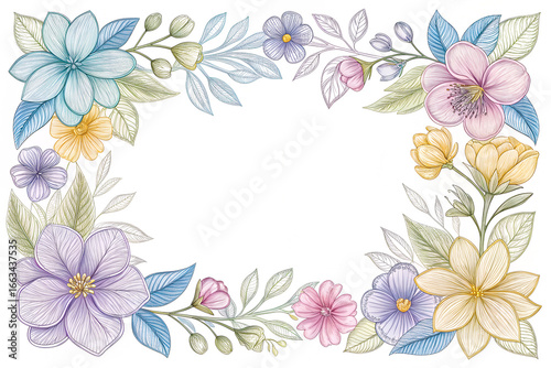 Floral Border Frame Design