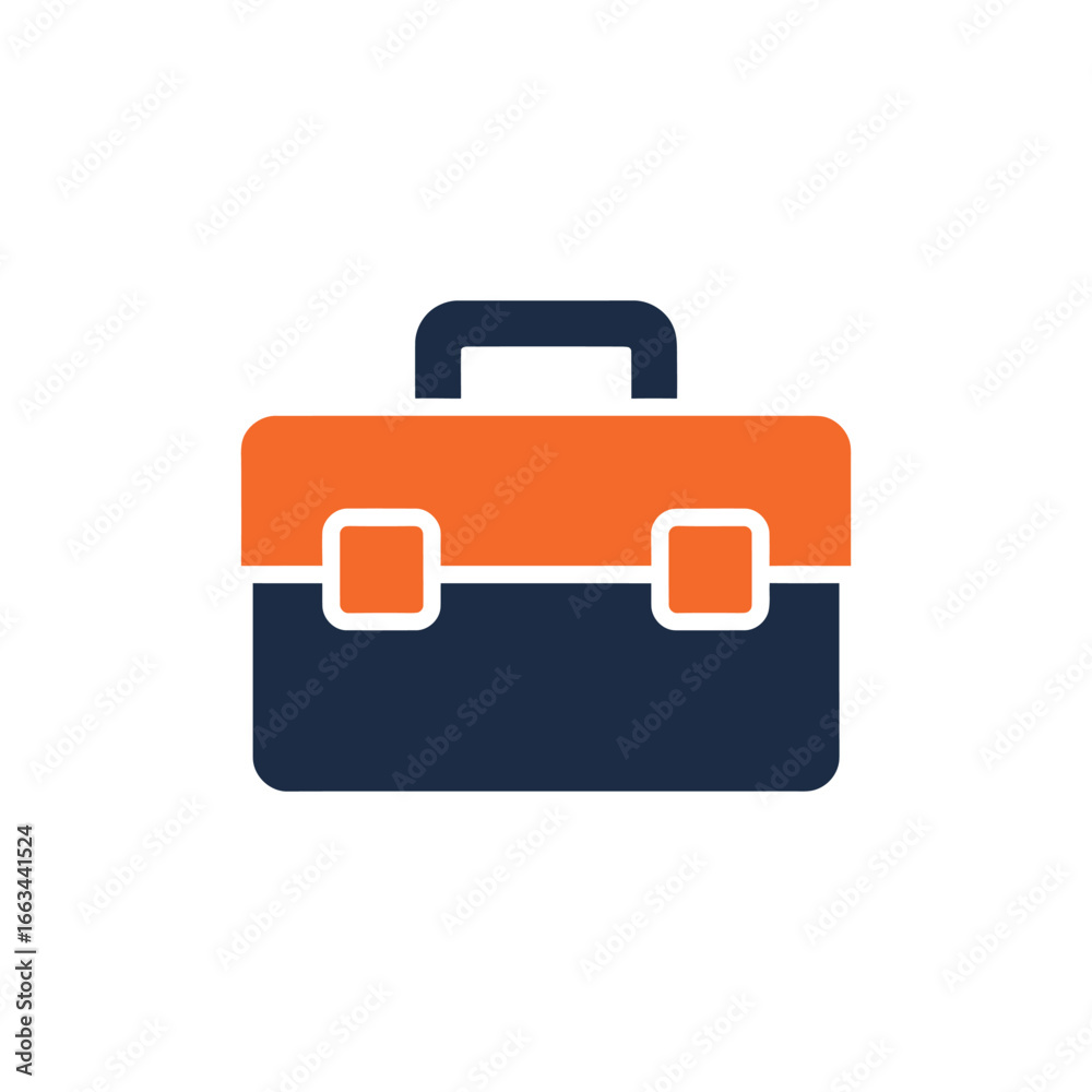 Flat folder and briefcase vector icons on a white background illustrate a business portfolio Flat folder and briefcase vector icons on a white background illustrate a business portfolio