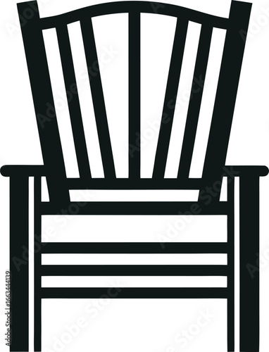 Traditional Wooden Chair Silhouette with Spindle Back furniture antique