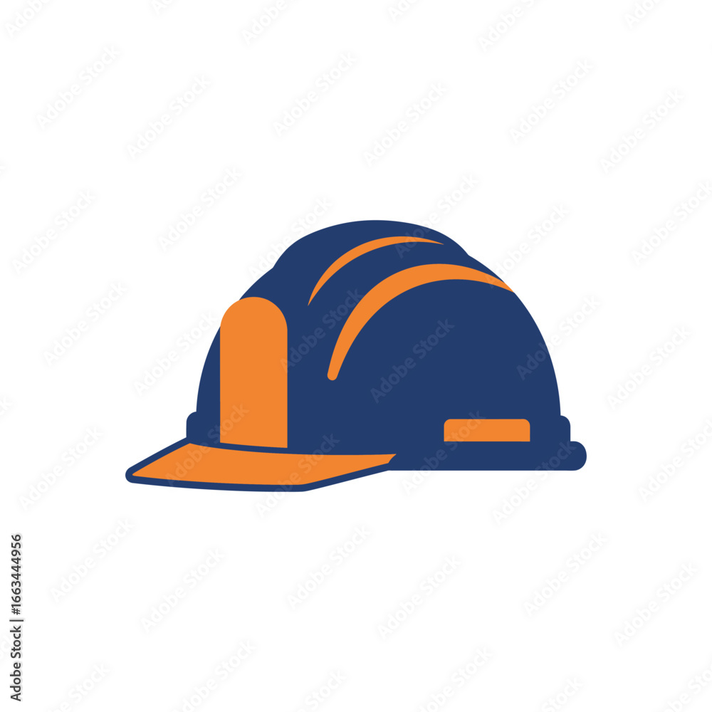 Fototapeta premium Yellow firefighter hard hat, symbol of safety and work, isolated on blank white background