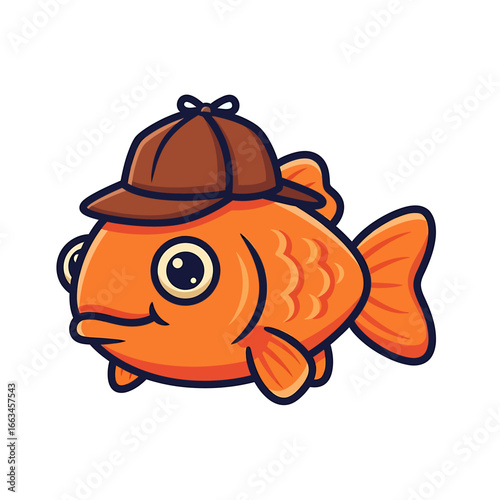 Detective Goldfish Cartoon