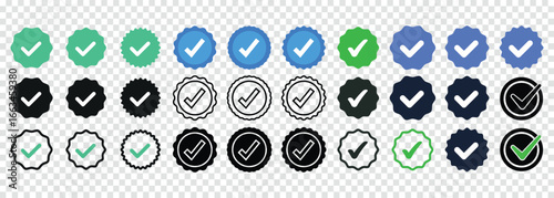 Verification Badges Variety: Social Media Confirmation Icons