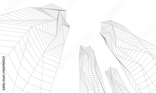 architecture building vector 3d illustration