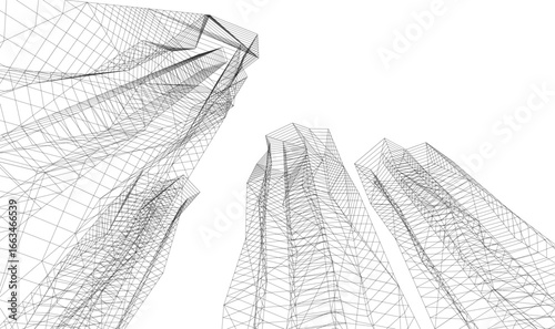 architecture building vector 3d illustration