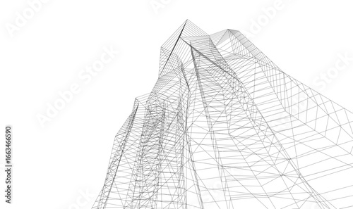 architecture building vector 3d illustration