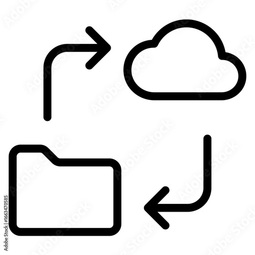 Backup cloud icon in vector illustration