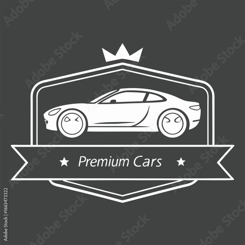 Elegant premium car logo emblem badge design for automotive industry and dealerships