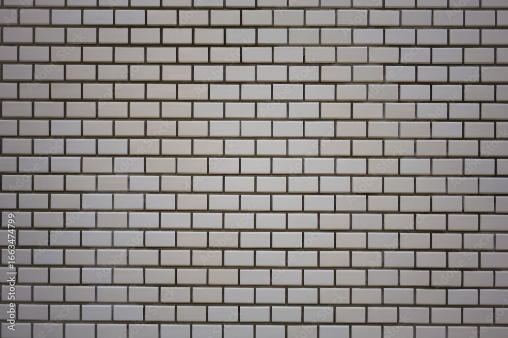 Naklejka premium White brick wall pattern (白レンガ壁のパターン)