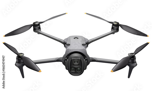Drone illustration - editable drone template showing professional drone for aerial filming and photography