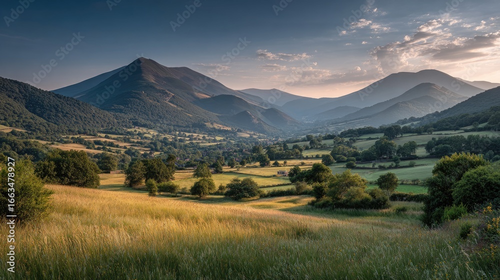 Fototapeta premium Mountain Vista at Dusk