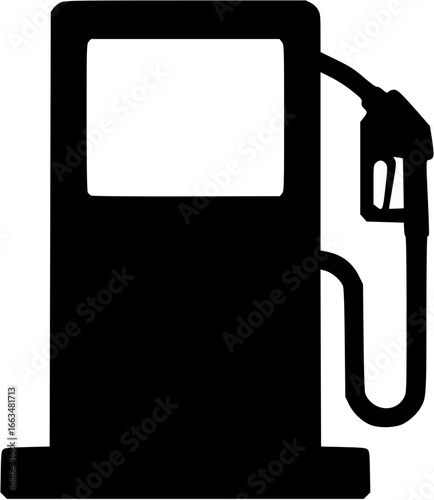 gas pump icon vector silhouette
