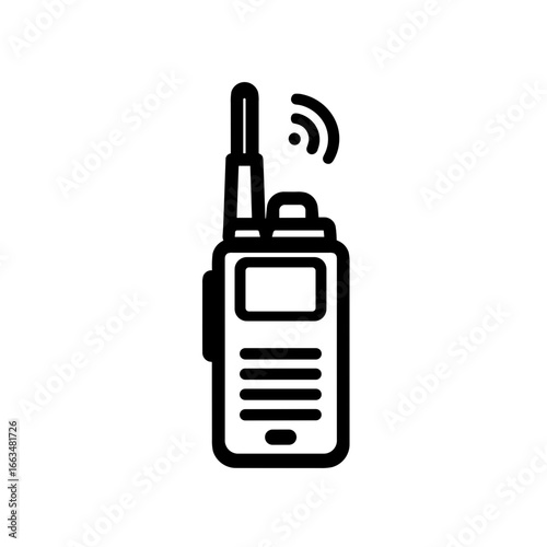 Simple black Walkie Talkie Icon