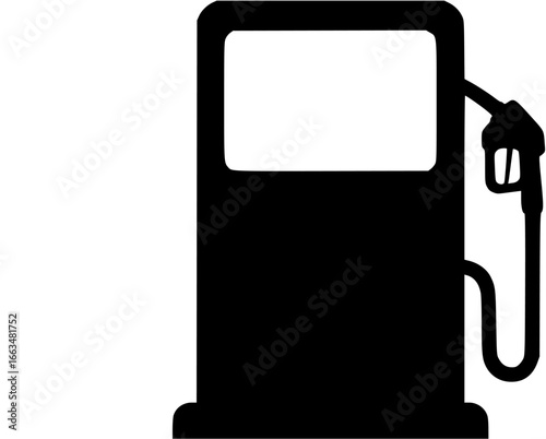 gas pump icon vector silhouette
