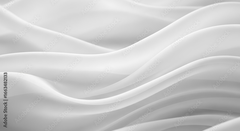 Obraz premium Elegant White Fabric Waves Soft Texture Abstract