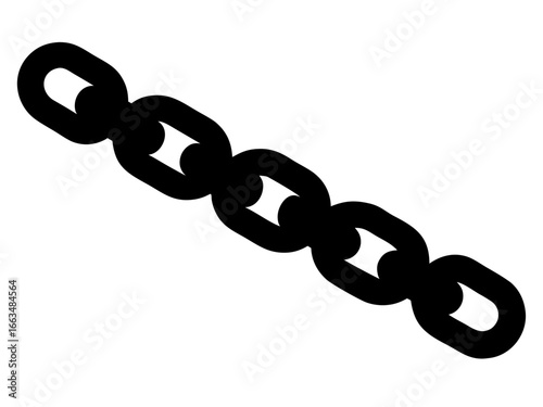 Broken chain icon,Chain  black silhouette vector