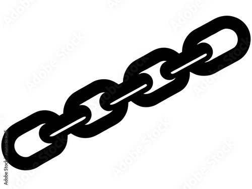 Broken chain icon,Chain  black silhouette vector