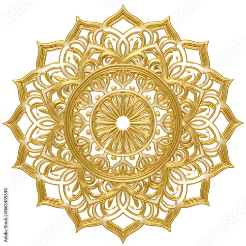 Intricate Gold Mandala Design Elegant Circular Ornament